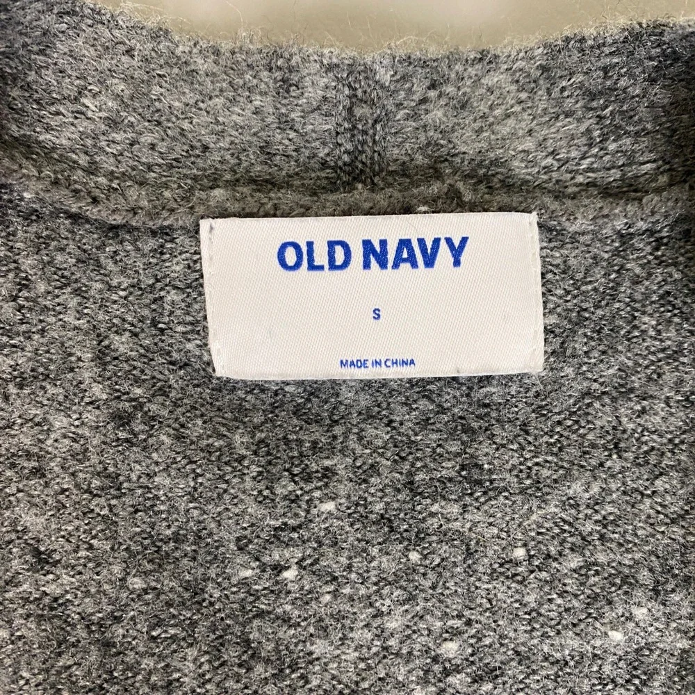 Old Navy Cardigan Sweater Women's‎ Size Small Gray Speckled Open Front Pockets